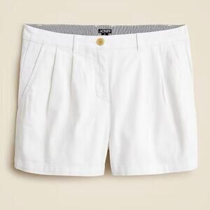 J.Crew 3" Pleated Heritage Chino Short White Size 10 NWT